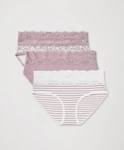Organic Lace Waist Brief 3-Pack
