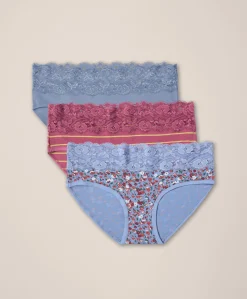 Organic Lace Waist Brief 3-Pack