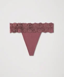 Organic Lace Waist Thong