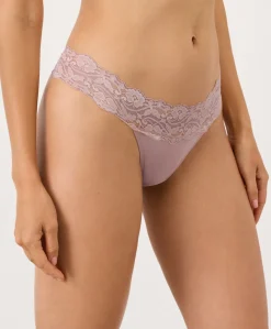 Organic Lace Waist Thong 3-Pack