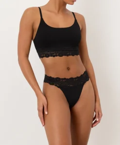 Organic Lace Waist Thong 3-Pack