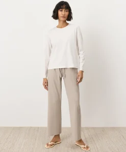 Organic Luxe Essential Crewneck Long Sleeve Tee