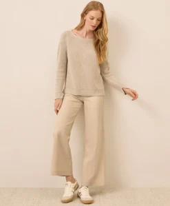 Organic Luxe Knit Boatneck Sweater