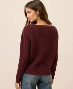 Organic Luxe Knit Boatneck Sweater