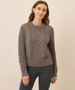 Organic Luxe Knit Cable Crew Sweater