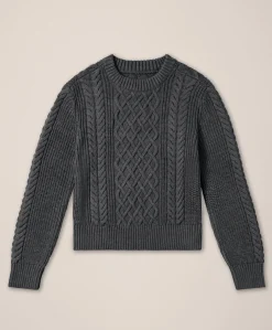 Organic Luxe Knit Cable Crew Sweater