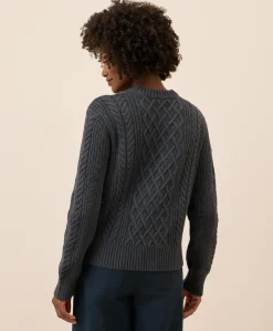 Organic Luxe Knit Cable Crew Sweater