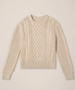Organic Luxe Knit Cable Crew Sweater