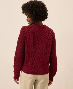Organic Luxe Knit Cable Crew Sweater