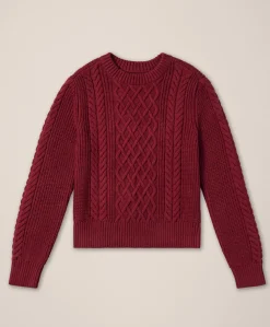 Organic Luxe Knit Cable Crew Sweater