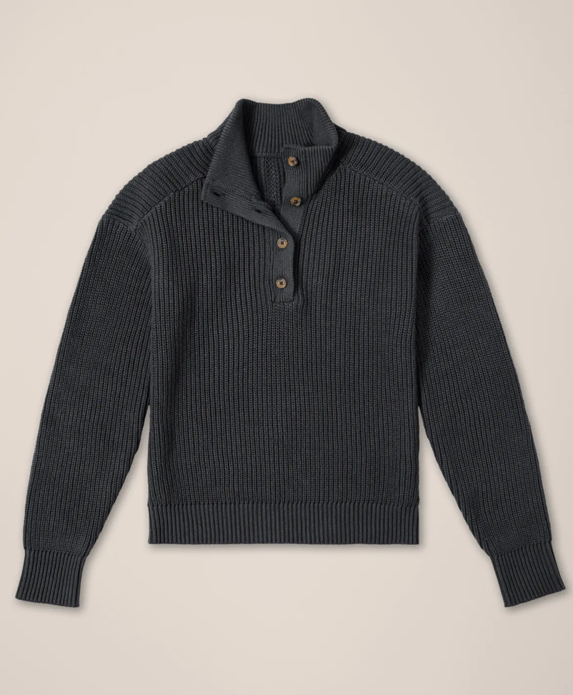 Organic Luxe Knit Henley Sweater