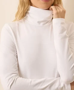 Organic Luxe Stretch Jersey Slim Turtleneck