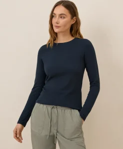 Organic Luxe Stretch Jersey Slim Long Sleeve Tee