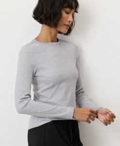 Organic Perfect Rib Crewneck Long Sleeve Tee