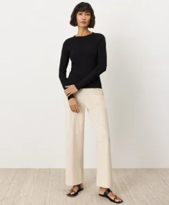 Organic Perfect Rib Crewneck Long Sleeve Tee