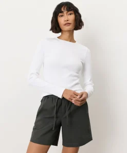 Organic Perfect Rib Crewneck Long Sleeve Tee