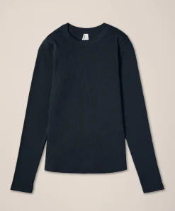 Organic Perfect Rib Crewneck Long Sleeve Tee