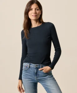 Organic Perfect Rib Crewneck Long Sleeve Tee