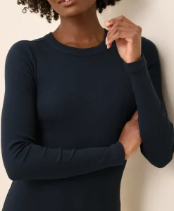 Organic Perfect Rib Crewneck Long Sleeve Tee