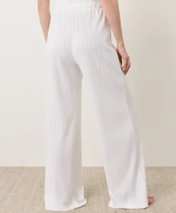 Organic Pointelle Wide Leg Pant