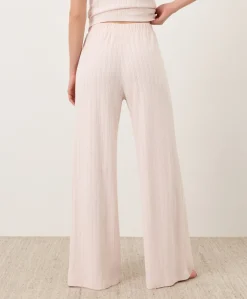 Organic Pointelle Wide Leg Pant