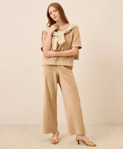 Organic Pure Velour Wide Leg Pant