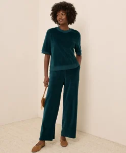 Organic Pure Velour Wide Leg Pant