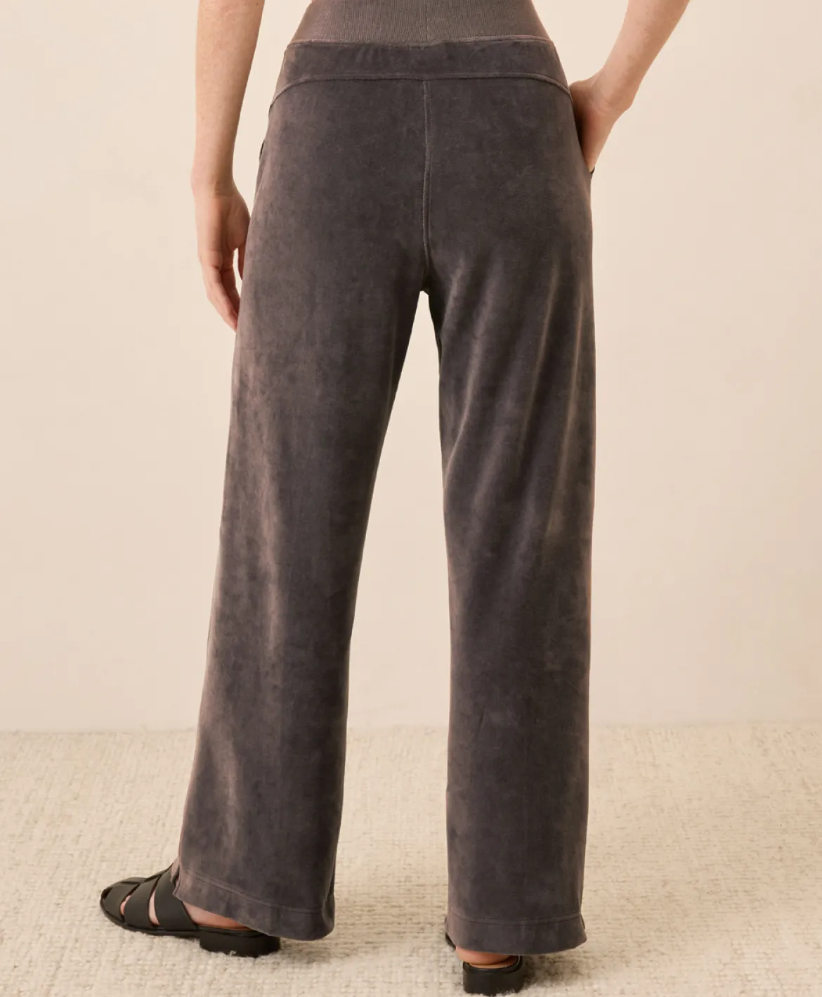 Organic Pure Velour Wide Leg Pant