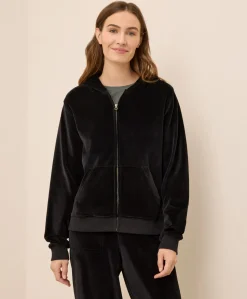 Organic Pure Velour Zip Hoodie