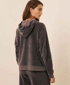 Organic Pure Velour Zip Hoodie