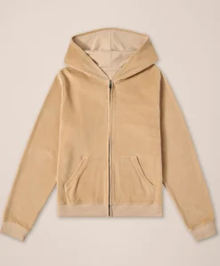 Organic Pure Velour Zip Hoodie