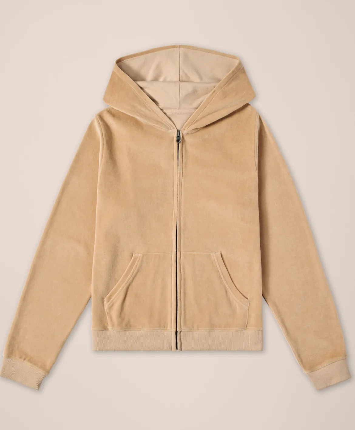 Organic Pure Velour Zip Hoodie