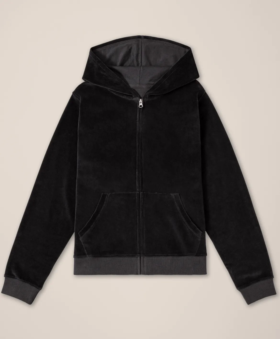 Organic Pure Velour Zip Hoodie
