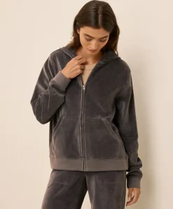 Organic Pure Velour Zip Hoodie