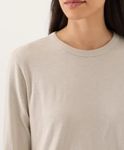 Organic Soft-Slub Essential Crewneck Long Sleeve Tee