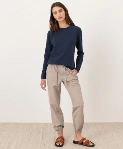 Organic Soft-Slub Essential Crewneck Long Sleeve Tee