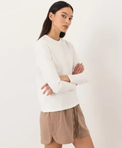 Organic Soft-Slub Essential Crewneck Long Sleeve Tee