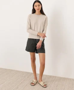 Organic Soft-Slub Essential Crewneck Long Sleeve Tee