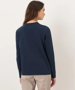 Organic Soft-Slub Essential Crewneck Long Sleeve Tee