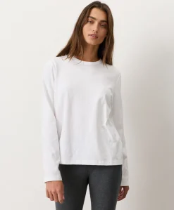 Organic Soft-Slub Essential Crewneck Long Sleeve Tee