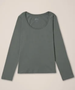 Organic Softspun Long Sleeve Scoop Neck Tee