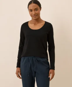 Organic Softspun Long Sleeve Scoop Neck Tee