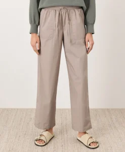 Organic Stretch Poplin Wide Leg Pant