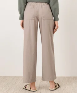 Organic Stretch Poplin Wide Leg Pant