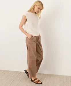 Organic Stretch Poplin Wide Leg Pant