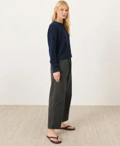 Organic Stretch Poplin Wide Leg Pant