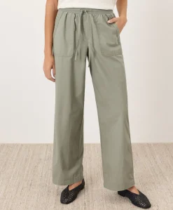 Organic Stretch Poplin Wide Leg Pant