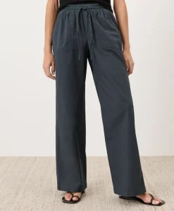 Organic Stretch Poplin Wide Leg Pant