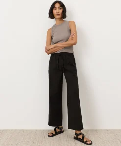 Organic Stretch Poplin Wide Leg Pant