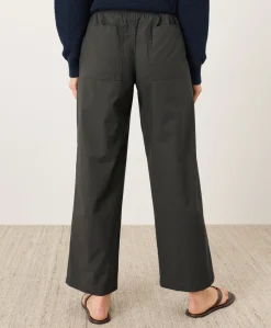Organic Stretch Poplin Wide Leg Pant